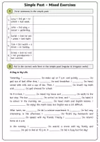 Vorschau - Arbeitsblätter - Simple Past – Mixed Exercises (inkl. Lösungen) - Seite 1