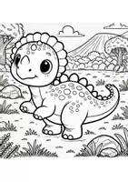 Vorschau - Arbeitsblätter - Dinosaurier Ausmalbilder - 50 kindgerechte Ausmalbilder - Seite 1