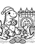 Vorschau - Arbeitsblätter - Dinosaurier Ausmalbilder - 50 weihnachtliche Ausmalbilder - Seite 3