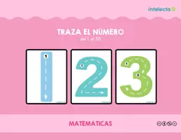 Vista previa - Tarjetas / Manipulativos - Traza el número del 1 al 20 - página 1