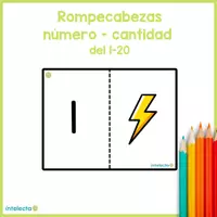 Vista previa - Tarjetas / Manipulativos - Rompecabezas número-cantidad - Portada