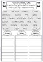 Vorschau - Arbeitsblätter - Wortarten im Frühling Deutsch 2.Klasse, 3.Klasse - Seite 1