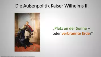 Vorschau - Präsentationen/Tafelbilder - Geschichte-Präsentation: Außenpolitik Wilhelms II. - Deckblatt