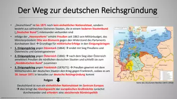 Vorschau - Präsentationen/Tafelbilder - Geschichte-Präsentation: Bismarck & Reichseinigung 1871 - Seite 1