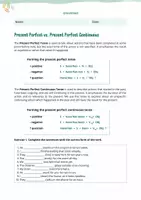 Aperçu - Feuilles d'exercices - Grammaire essentielle : Comprendre et pratiquer les temps en anglais (Partie 3) - Page 1