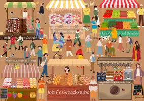 Vorschau - Poster - Wimmelbild Wochenmarkt (Wortschatz, DaZ) - Seite 1