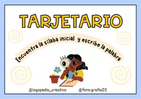 Vista previa - Tarjetas / Manipulativos - Tarjetario: Encuentra la sílaba inicial y escribe la palabra - página 1