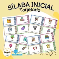 Vista previa - Tarjetas / Manipulativos - Tarjetario: Encuentra la sílaba inicial y escribe la palabra - Portada