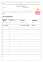 Vorschau - Arbeitsblätter - Taschengeldplaner für WiB (editierbare Tabelle) - Deckblatt