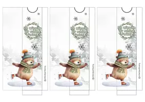 Vorschau - Mal- und Bastelvorlagen - Winterferien-Gruß – Schokoladenlolly-Verpackung - Seite 1