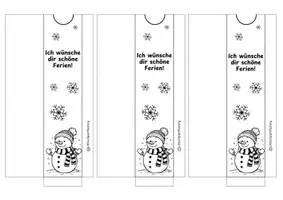 Vorschau - Mal- und Bastelvorlagen - Winterferien-Gruß – Schokoladenlolly-Verpackung - Seite 2