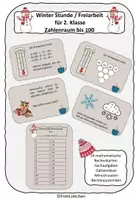 Vorschau - Arbeitsblätter - #Silvesterknaller24 24 Winter Rechenkarten - Mathematik 2. Klasse - Deckblatt
