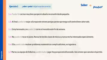 Aperçu - Préparation de séance / Séance complète - Saber, Poder y Conocer - Infographie et exercices en espagnol - Page 3