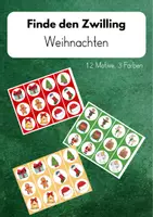 Vorschau - Spiele - Ausdauerlauf "Finde den Zwilling": Weihnachten - Deckblatt