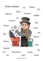 Vorschau - Stundenentwürfe - Thematische Wörtersammlung Silvester Neujahr - Seite 1