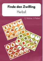 Vorschau - Spiele - Ausdauerlauf "Finde den Zwilling": Herbst - Deckblatt