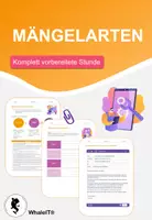 Vorschau - Stundenentwürfe - Mängelarten - Komplett vorbereitete Stunde - Deckblatt