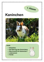 Vorschau - Arbeitsblätter - Kaninchen - 1. Klasse - Deckblatt