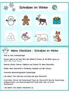 Vorschau - Unterrichtsreihen - Texte schreiben an Stationen im Winter, kreatives Schreiben, Aufsatz, Geschichten Klasse 2, 3, DaZ - Seite 1