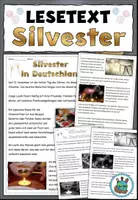 Vorschau - Text - Lesetext "Silvester in Deutschland" DaZ / DaF / Deutsch / KBW - Deckblatt