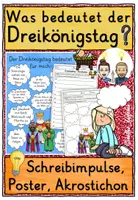 Vorschau - Arbeitsblätter - Was bedeutet der Dreikönigstag? Religion Grundschule - Deckblatt