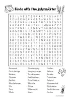 Vorschau - Arbeitsblätter - Wörter suchen - Neujahr - Seite 1