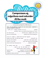 Vorschau - Arbeitsblätter - Comparison of adjective - adverb - At the mall - Deckblatt