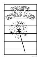 Vorschau - Mal- und Bastelvorlagen - Karten basteln - Neujahr - XXL - Seite 3