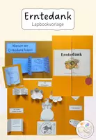 Vorschau - Mal- und Bastelvorlagen - Lapbook: Erntedank - Deckblatt