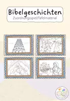Vorschau - Bildkarten - Zuordnungsspiel/Tafelmaterial: Bibelgeschichten - Deckblatt