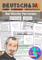 Vorschau - Arbeitsblätter - Lesen Schreiben Präsentieren - Berühmte Personen Steve Jobs - Deckblatt