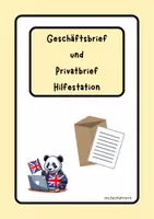 Vorschau - Anderer Materialtyp - Hilfestation zum Geschäftsbrief, Privatbrief und Bewerbung - Deckblatt