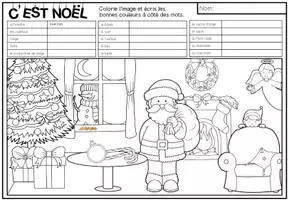 Vorschau - Arbeitsblätter - C'EST NOEL (Weihnachten) - Lis et colorie (Lesen und Malen) - Seite 2