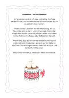 Vorschau - Unterrichtsreihen - November Lesetext für Leseverständnis mit Fragen - Seite 2