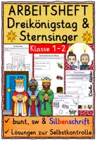 Vorschau - Arbeitsblätter - Heilige drei Könige & Sternsinger Klasse 1-2 Arbeitsheft - Deckblatt