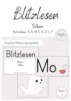 Vorschau - Präsentationen/Tafelbilder - Blitzlesen Klasse 1 - Silben - Deckblatt