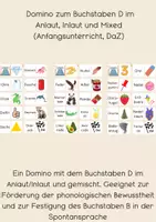 Vorschau - Spiele - Domino Buchstabe D Anlaut/Inlaut/gemischt - Deckblatt