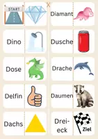 Vorschau - Spiele - Domino Buchstabe D Anlaut/Inlaut/gemischt - Seite 1