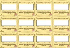 Vorschau - Bildkarten - Post-it - fehlende Hausaufgabe (Klasse 1-4) - Seite 3