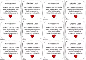 Vorschau - Bildkarten - Lobkärtchen für tolle Leistungen (Klasse 1-4) - Seite 2