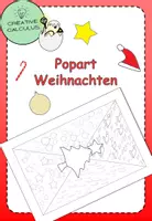 Vorschau - Mal- und Bastelvorlagen - Popart Weihnachten Ausmalen Kunst - Deckblatt