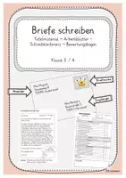 Vorschau - Arbeitsblätter - Briefe schreiben - Tafelmaterial und Schreibanlässe - Deckblatt