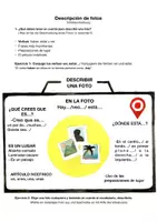 Vorschau - Arbeitsblätter - Cómo describir fotos en Español? -Aufgabe + Vokabeln - Seite 1