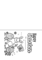 Vorschau - Mal- und Bastelvorlagen - Osterkarte Ostern Grußkarte Ausmalvorlage Englisch - Seite 3