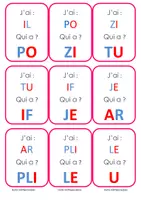 Aperçu - Jeux - Jeu J'ai - Qui a ? Syllabes - Montessori - Dyslexie - Page de couverture