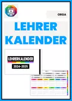 Vorschau - Anderer Materialtyp - Lehrerkalender Schuljahr 2024-2025 in Regenbogenoptik - Deckblatt