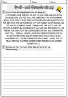 Vorschau - Arbeitsblätter - Schwimmbad Groß und Kleinschreibung Klasse 4 Abschreibetext Deutschübungen - Seite 1
