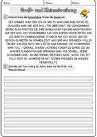 Vorschau - Arbeitsblätter - Schwimmbad Groß und Kleinschreibung Klasse 4 Abschreibetext Deutschübungen - Seite 2