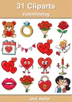 Vorschau - Mal- und Bastelvorlagen - Farbiges Clipartsset Thema Valentinstag/Liebe - Deckblatt