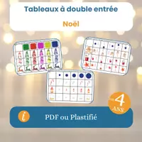 Aperçu - Jeux - Tableau à double entrée de Noël – Tableaux progressifs et illustrations - Page de couverture